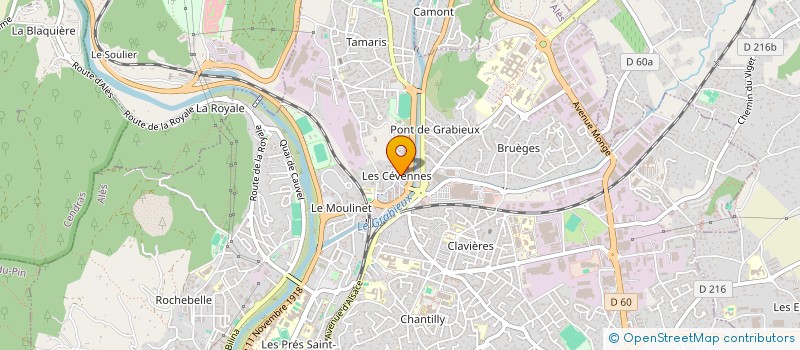 localisation de l'entreprise PARENTS ELEVES ECOLE PAUL LANGEVIN  ALES