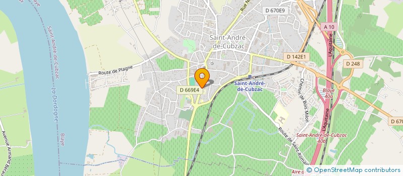 localisation de l'entreprise PARENTS ELEVES ECOLE ST ANDRE STE MARIE  SAINT-ANDRE-DE-CUBZAC