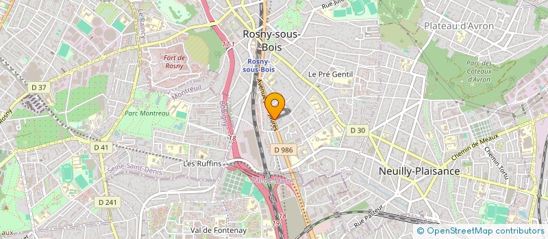 localisation de l'entreprise PARENTS INDEPENDANTS DES BOUTOURS à ROSNY-SOUS-BOIS