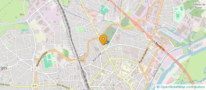 localisation de l'entreprise PARET à ROANNE