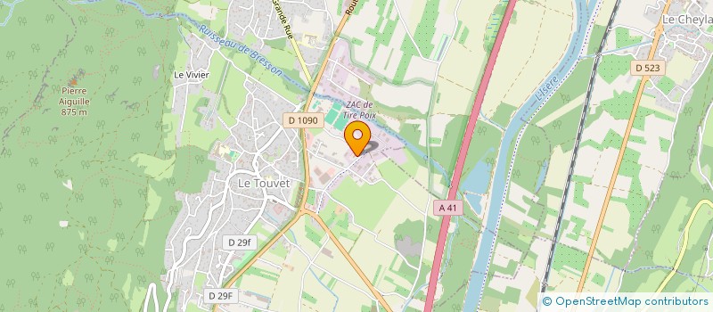 localisation de l'entreprise PARETI BTP  LE TOUVET
