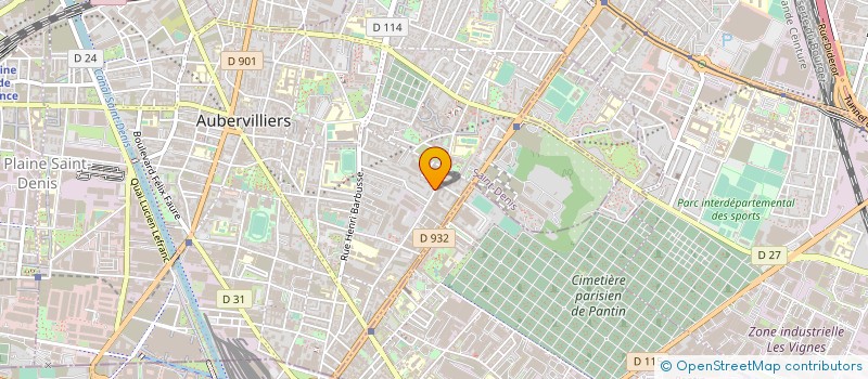 localisation de l'entreprise PARETO  AUBERVILLIERS