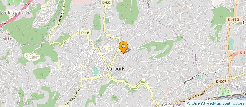 localisation de l'entreprise PARFAROMES DE FRANCE à VALLAURIS