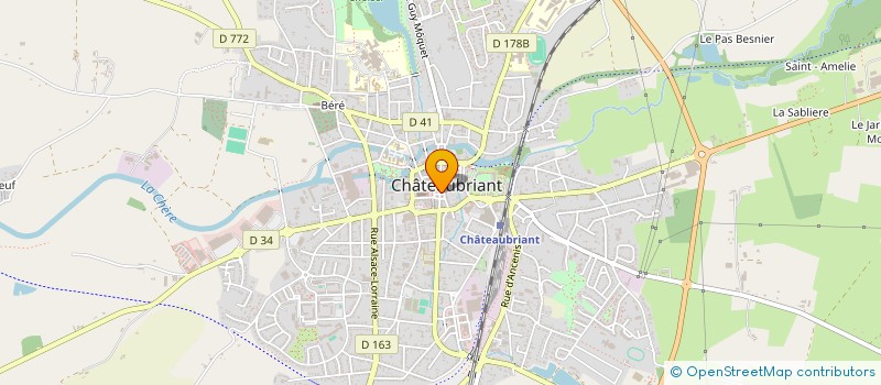 localisation de l'entreprise PARFUMERIE CENTRALE à CHATEAUBRIANT