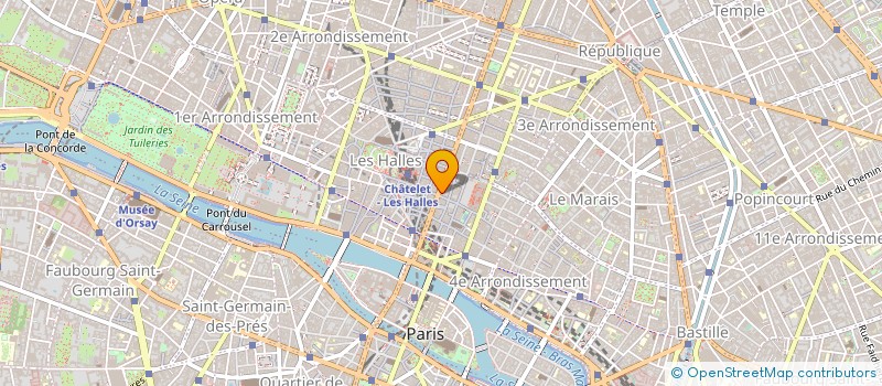 localisation de l'entreprise PARFUMERIE DES HALLES  PARIS
