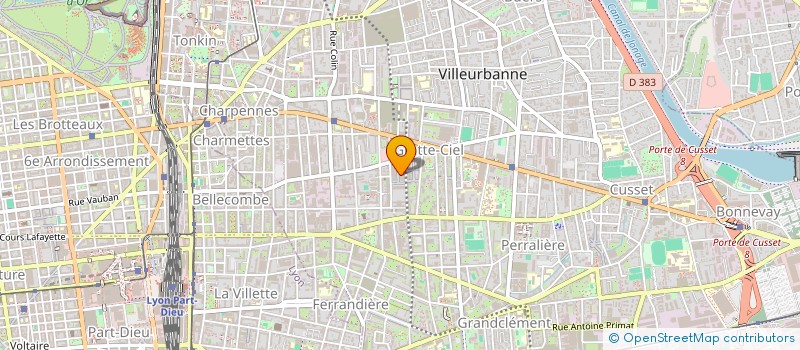 localisation de l'entreprise PARFUMERIE MICHELE GAUTHIER SA à VILLEURBANNE
