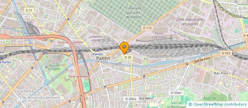 localisation de l'entreprise PARFUMS & BEAUTE à PANTIN