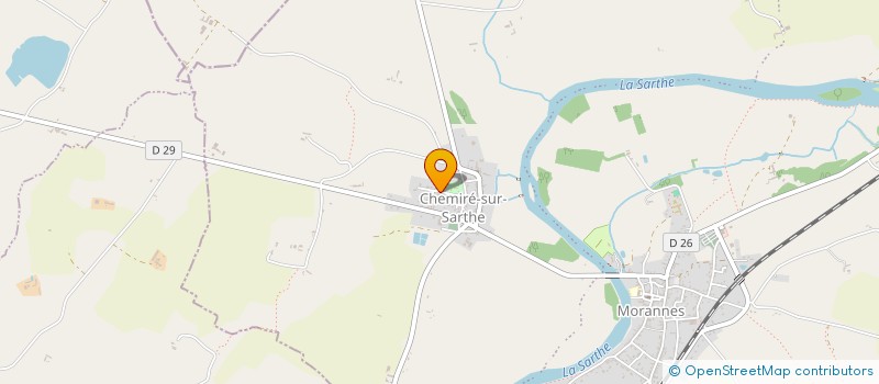 localisation de l'entreprise PARFUMS D'EPICES  MORANNES SUR SARTHE-DAUMERAY