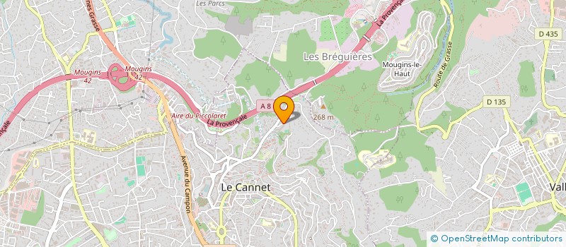 localisation de l'entreprise PARGAL à LE CANNET