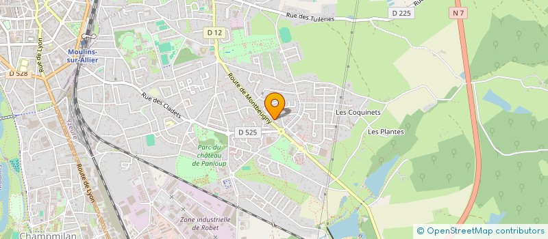 localisation de l'entreprise PARHELIE à TOULON-SUR-ALLIER