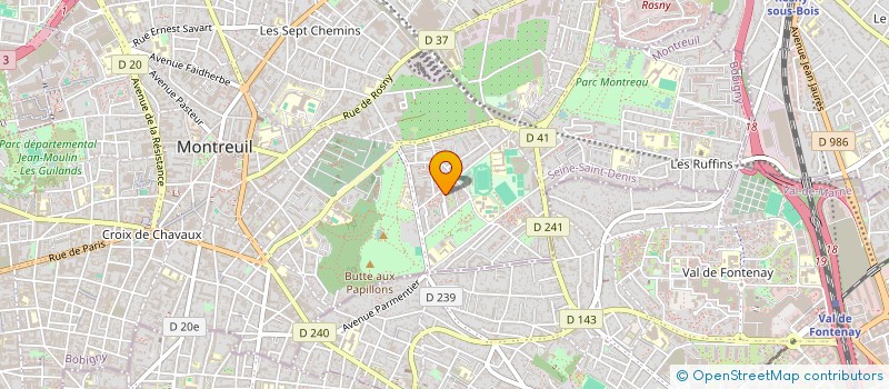 localisation de l'entreprise PARI-ECHAFAUDAGE à MONTREUIL