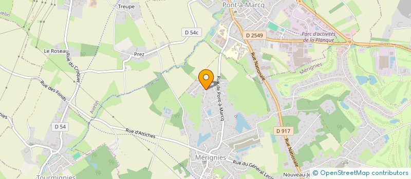 localisation de l'entreprise PARIBA à MERIGNIES