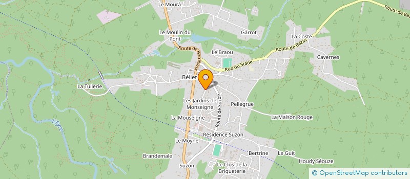 localisation de l'entreprise PARIENTE BRICE  BELIN-BELIET