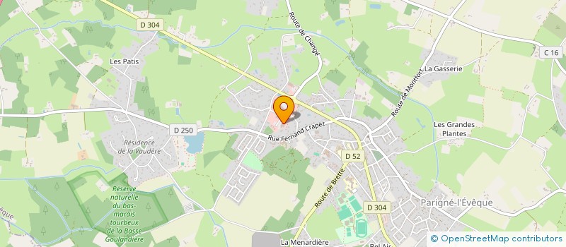 localisation de l'entreprise PARIGNE LOISIRS ET BRICOLAGE à PARIGNE L'EVEQUE