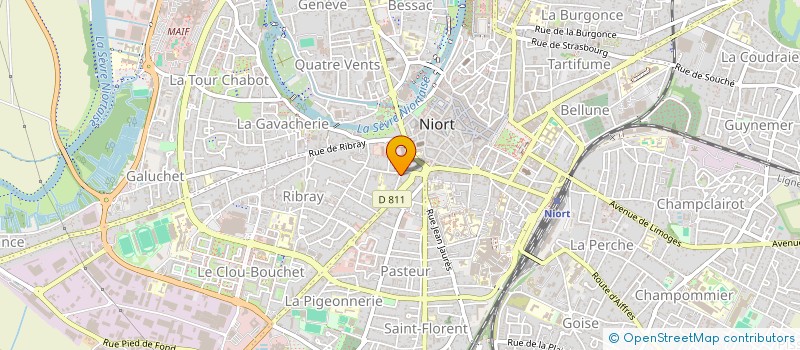localisation de l'entreprise PARIGOT THOMAS  NIORT