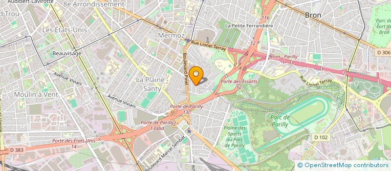 localisation de l'entreprise PARILLY BOXE SPORTING CLUB  VENISSIEUX