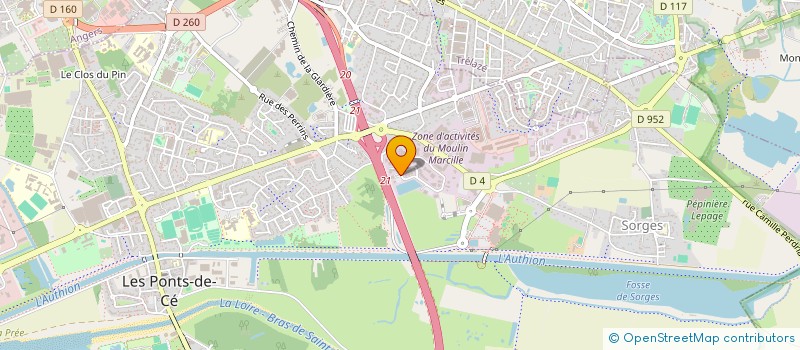 localisation de l'entreprise PARIND HOTELS à LES PONTS-DE-CE