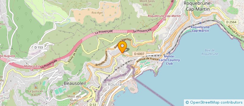 localisation de l'entreprise PARINI MOTORS à ROQUEBRUNE-CAP-MARTIN