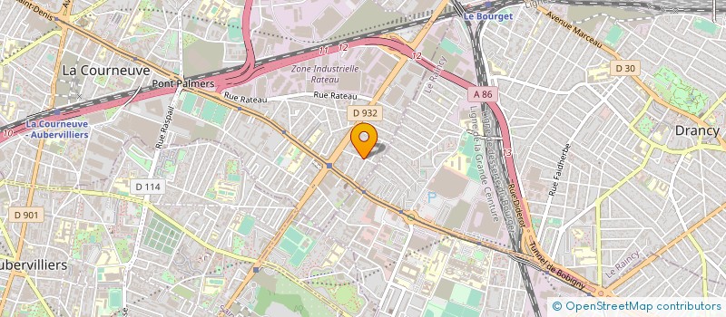 localisation de l'entreprise PARINOV à LA COURNEUVE
