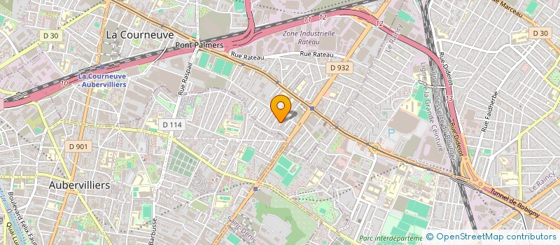 localisation de l'entreprise PARIPOSE à LA COURNEUVE