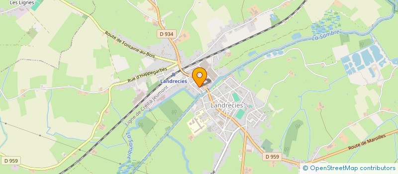 localisation de l'entreprise PARIS à LANDRECIES
