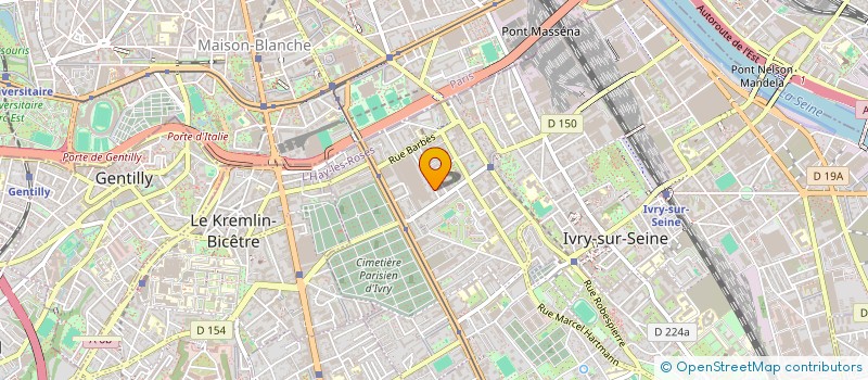 localisation de l'entreprise PARIS AMENAGEMENT ET REALISATION  IVRY-SUR-SEINE