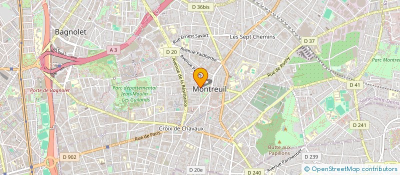 localisation de l'entreprise PARIS ART AGENCE à MONTREUIL