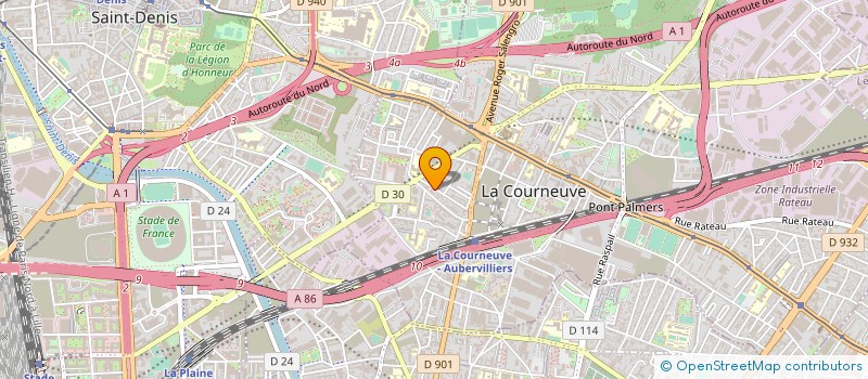 localisation de l'entreprise PARIS ASSISTANCE REMORQUAGE AUTOMOBILE à LA COURNEUVE