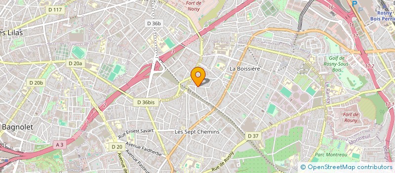 localisation de l'entreprise PARIS BAT à LA COURNEUVE