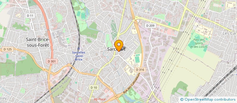 localisation de l'entreprise PARIS BAT à SARCELLES