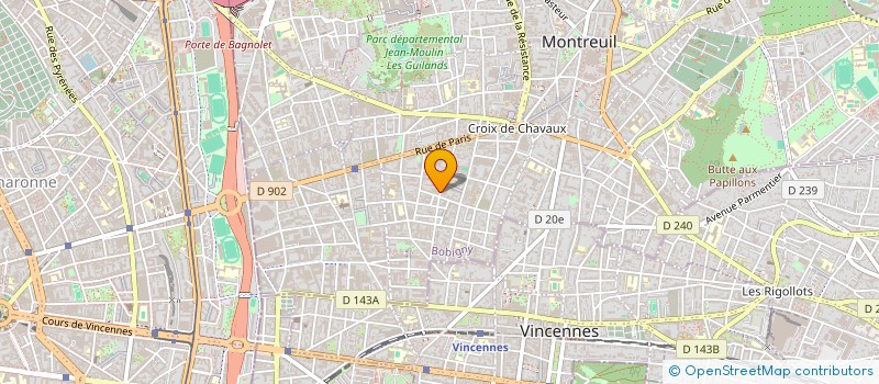 localisation de l'entreprise PARIS BAT à MONTREUIL