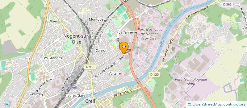 localisation de l'entreprise PARIS BEAUTY à CREIL