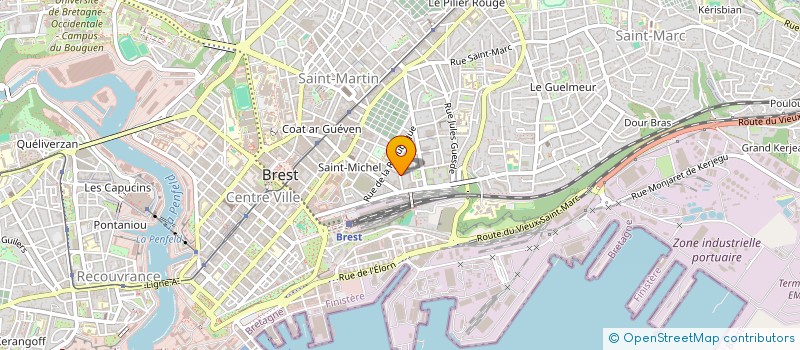 localisation de l'entreprise PARIS BREST DIFFUSION à BREST