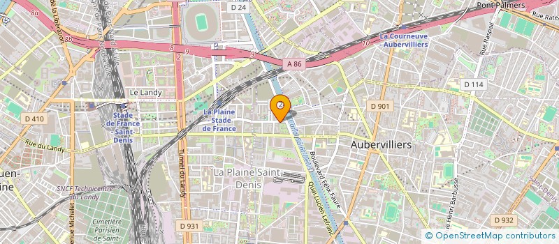 localisation de l'entreprise PARIS BRUXELLES à AUBERVILLIERS
