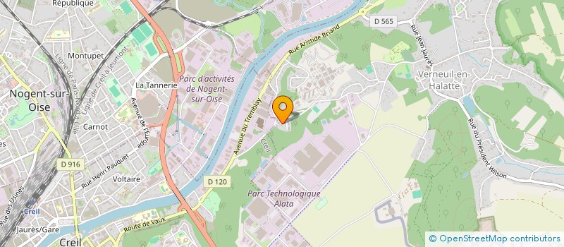 localisation de l'entreprise PARIS CAR TRANSFERT  VERNEUIL-EN-HALATTE