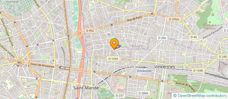 localisation de l'entreprise PARIS CHARPENTE à MONTREUIL