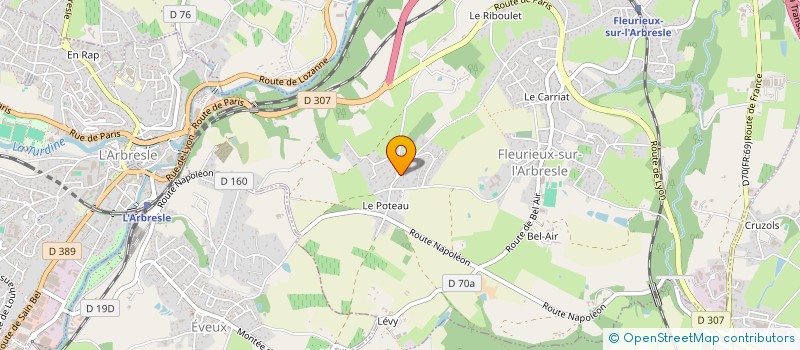 localisation de l'entreprise PARIS CLAS  FLEURIEUX-SUR-L'ARBRESLE