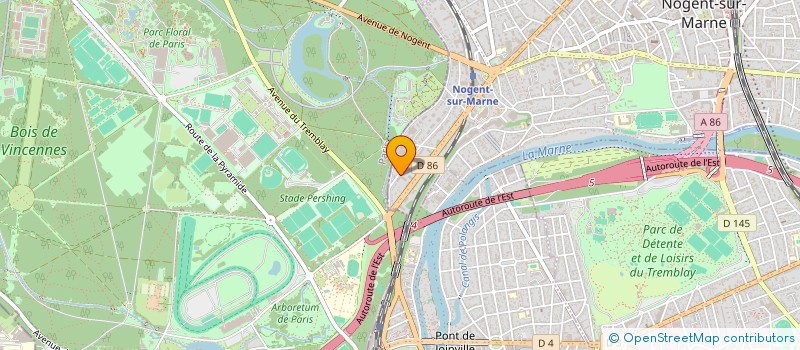 localisation de l'entreprise PARIS CLASS BUSINESS CARS  NOGENT-SUR-MARNE