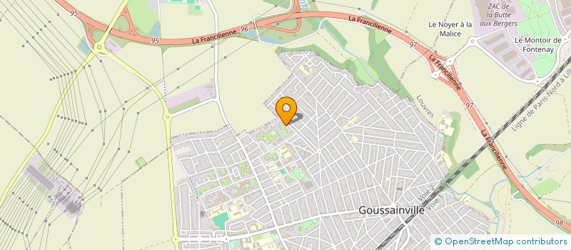 localisation de l'entreprise PARIS CLUB DE GOUSSAINVILLE FUTSAL  GOUSSAINVILLE