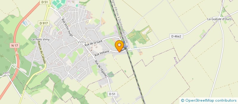 localisation de l'entreprise PARIS COIFFURE VEGETALE  VIMY