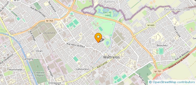 localisation de l'entreprise PARIS DAKAR SANITAIRE  WATTRELOS