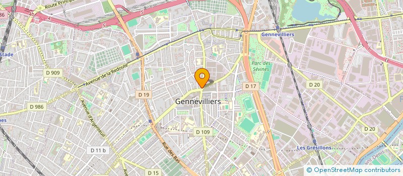 localisation de l'entreprise PARIS DECO à GENNEVILLIERS