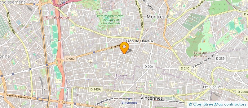 localisation de l'entreprise PARIS DELTA BAT à MONTREUIL