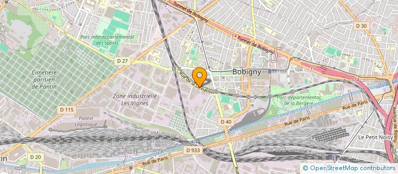 localisation de l'entreprise PARIS DISTRIB à BOBIGNY