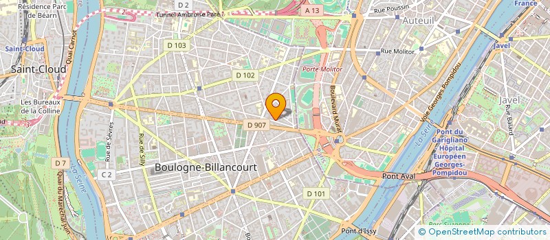 localisation de l'entreprise PARIS DREAM TAXIS à BOULOGNE-BILLANCOURT