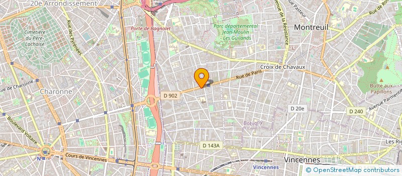localisation de l'entreprise PARIS DRINK à MONTREUIL