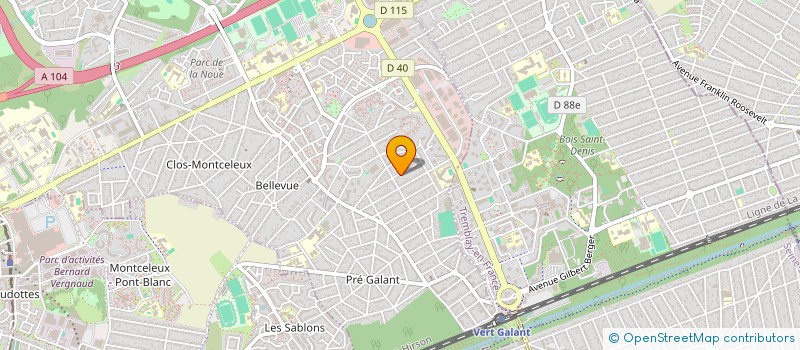 localisation de l'entreprise PARIS ETANCHEITE MACONNERIE P.E.M à VILLEPINTE