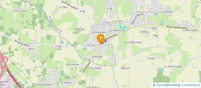 localisation de l'entreprise PARIS FLASH à BAGE-LE-CHATEL