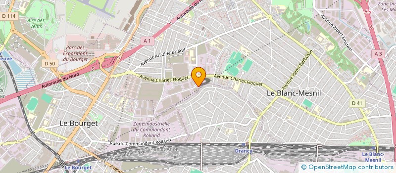 localisation de l'entreprise PARIS FOURS  LE BLANC-MESNIL