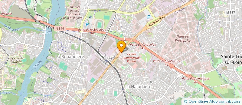 localisation de l'entreprise PARIS GESTION à NANTES